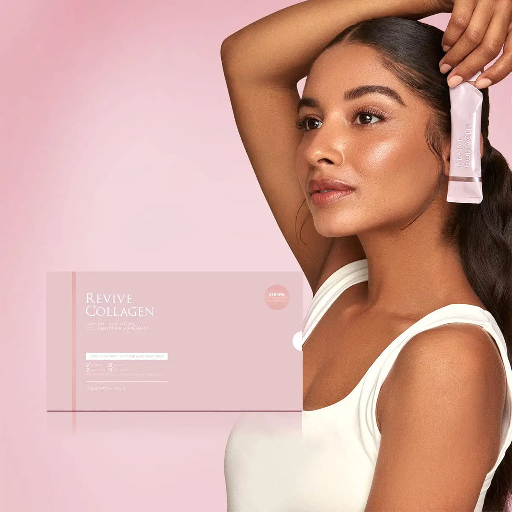 Revive Collagen Premium 8,500mg Hydrolysed Marine Collagen Drink with Added Hyaluronic Acid & Aloe Vera - AB Mystery