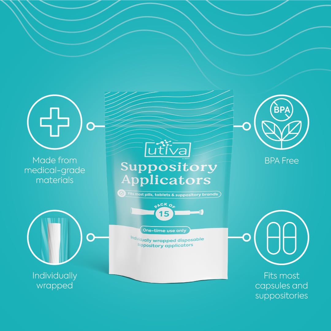 Szio+ Utiva Suppository Applicators – Disposable Vaginal Suppository Applicators – Hygienic Individually - AB Mystery