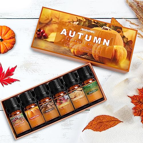 Autumn Fragrance Oil Set, Premium Fall Essential Oils for Diffuser and Candle Making -Cinnamon - AB Mystery