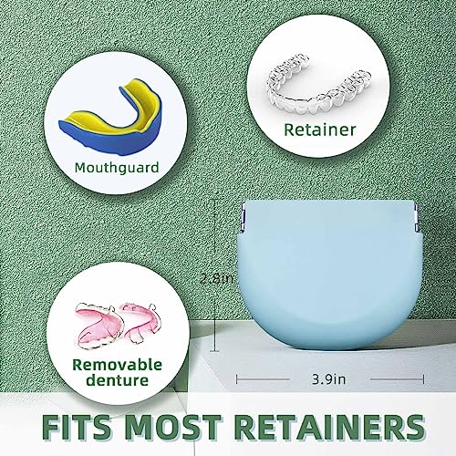 2 Pack Silicone Retainer Case with Lanyard Soft Slim Cute Aligner Case Holder Dental Thin - AB Mystery