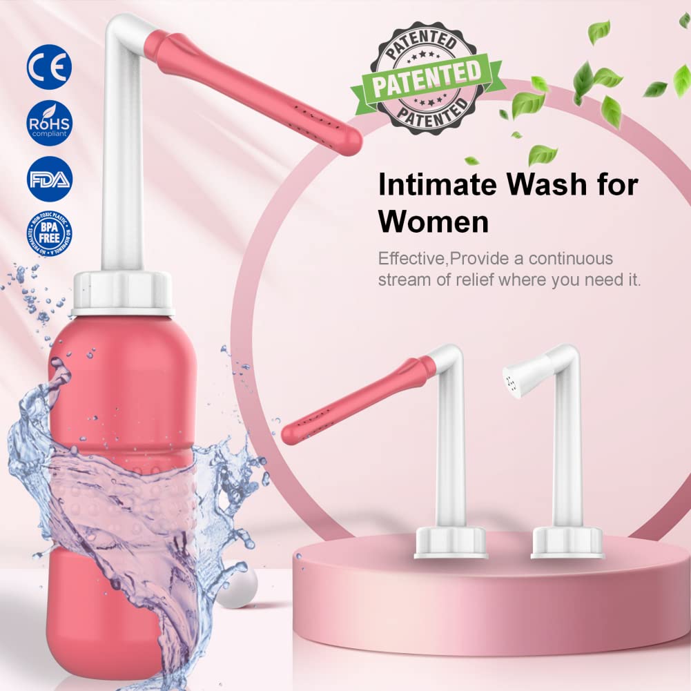 LZXIYUE 2PCS 2-in-1 Peri Bottle Feminine Care for Women,Reusable Portable Bidet for Travel - AB Mystery