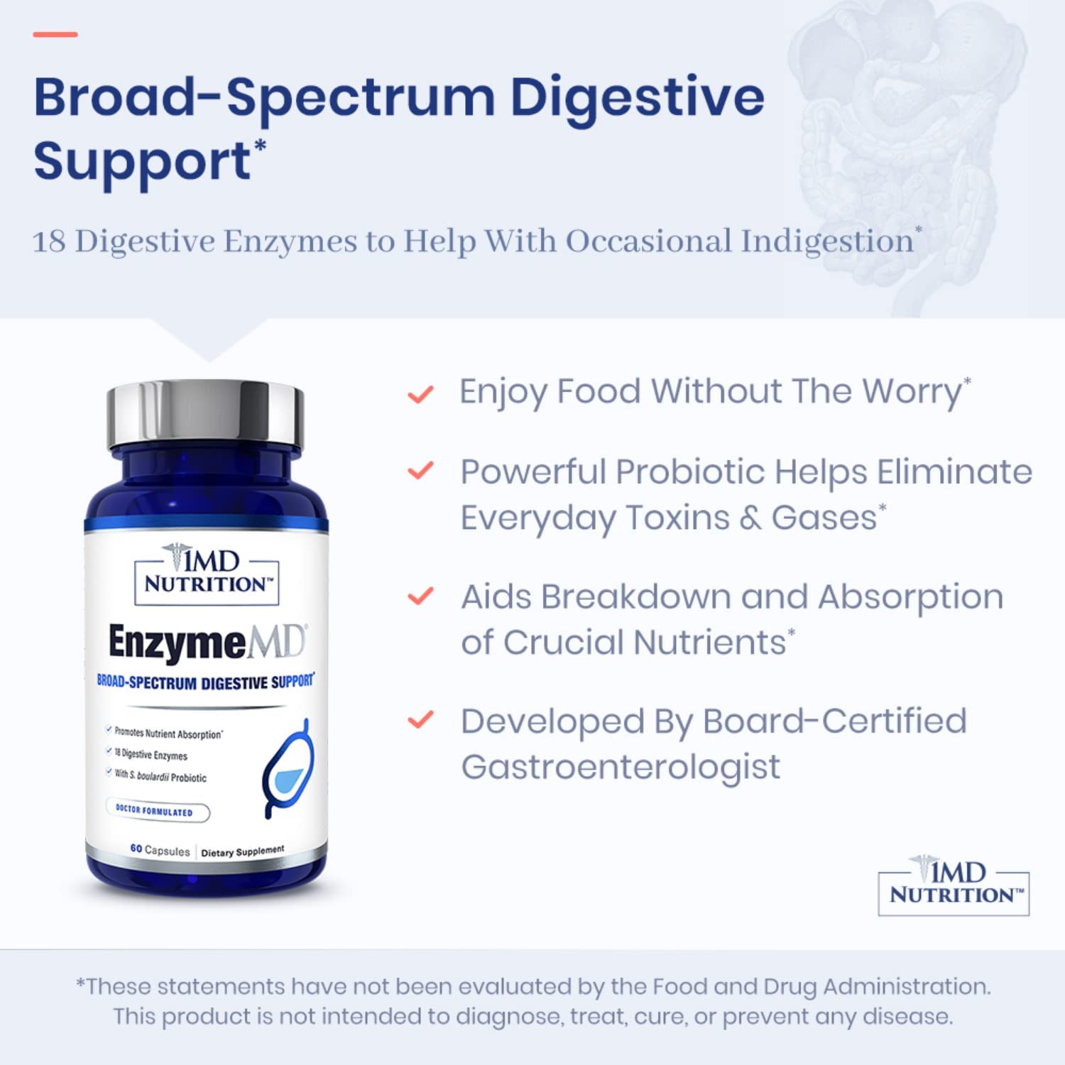 1MD Nutrition EnzymeMD - Digestive Enzymes Supplement - Doctor Formu - AB Mystery