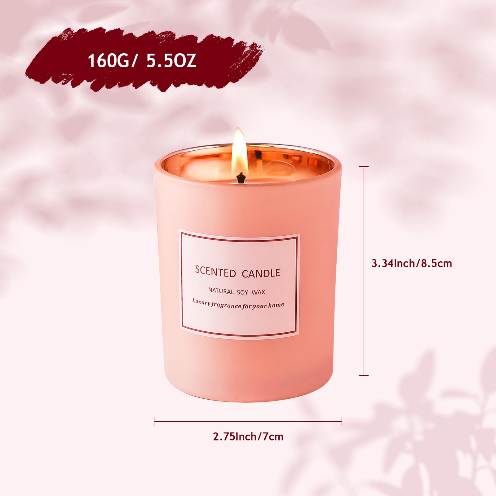 POWSHELF Scented Candle Gifts for Women, Bathroom Decor Candle for Home Scented, 5.5 Oz Jar - AB Mystery