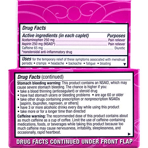 Pamprin Max Menstrual Pain Relief, Maximum Strength, Caplets, 24 ct. - AB Mystery