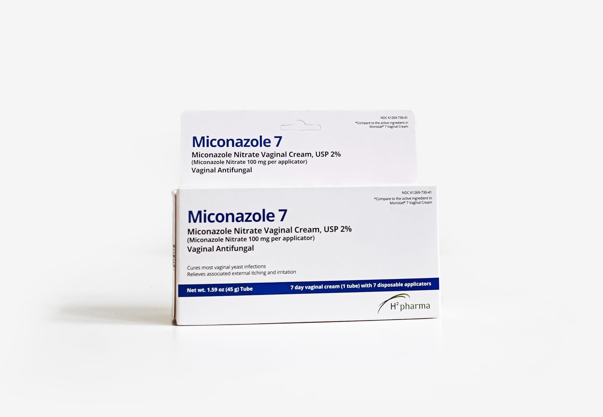 h2 pharma Miconazole 7 - Miconazole Nitrate Vaginal Cream, USP 2%, 1.59 oz Tube - AB Mystery