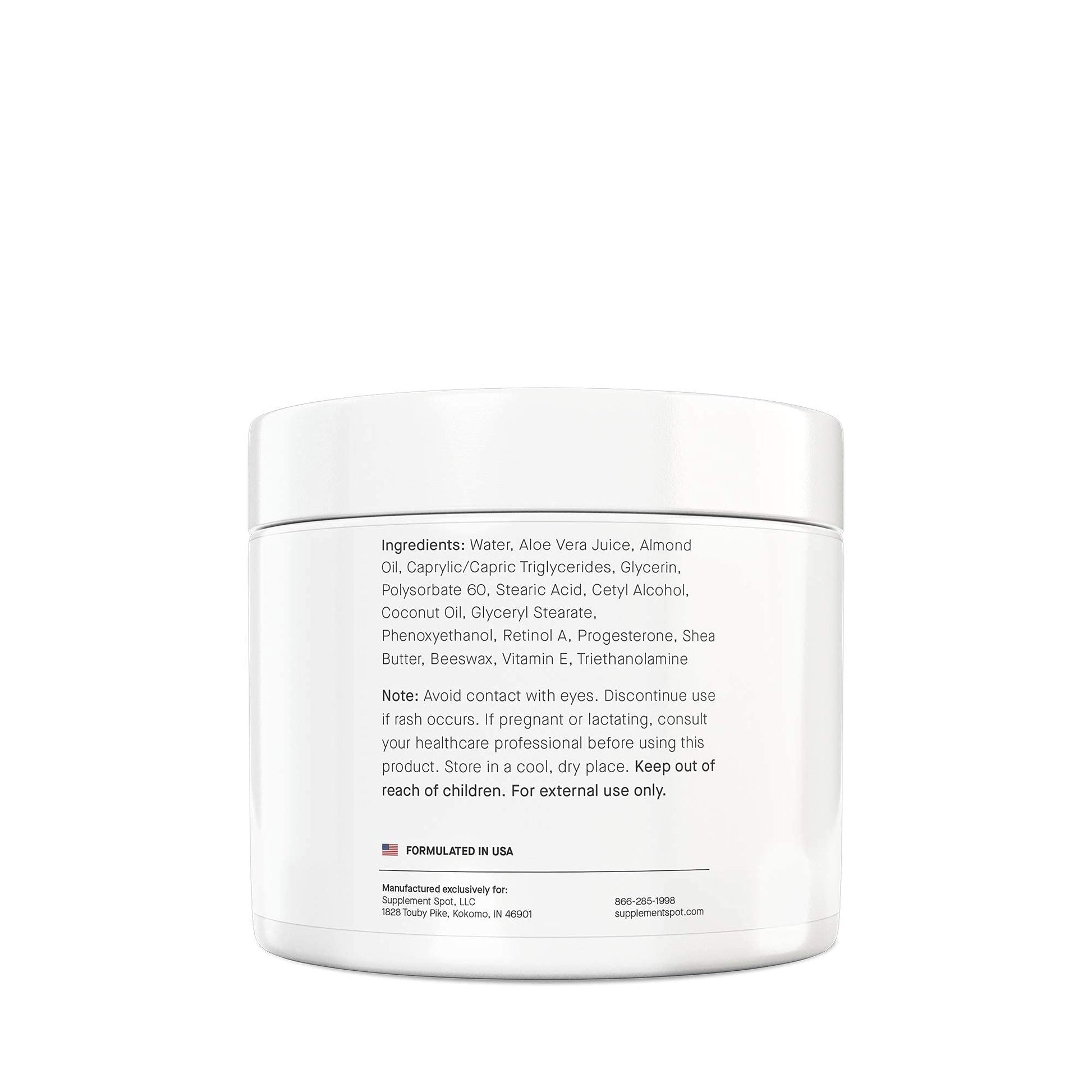 Supplement Spot Natural Progesterone Cream for Women – Micronized Bioidentical Progesterone Cream - AB Mystery