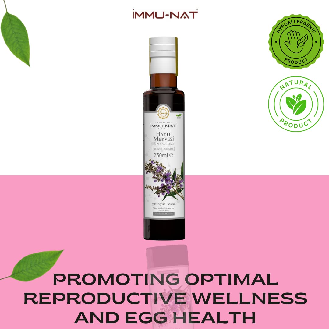 Immu-nat Chaste Tree Berry Extract - 8.5oz - Herbal Menopause & PMS Relief - Alcohol-Free Women's - AB Mystery