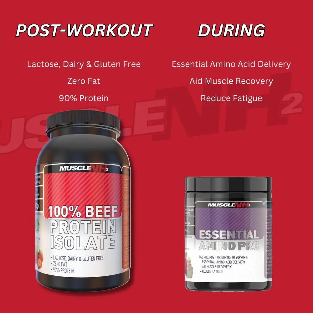MuscleNH2 Beef Protein Isolate Powder 90%, High Protein, Low Fat, Dairy Free, Gluten Free, Soy Free MuscleNh2