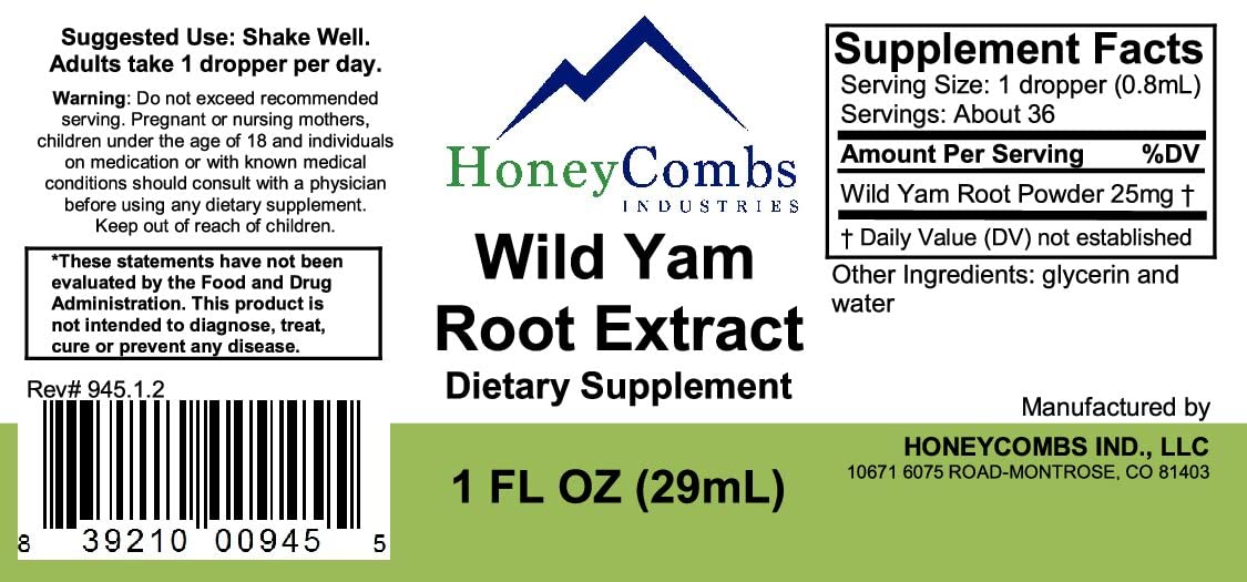 HoneyCombs Wild Yam – Supports Female Reproductive Health, PMS Relief and More - AB Mystery