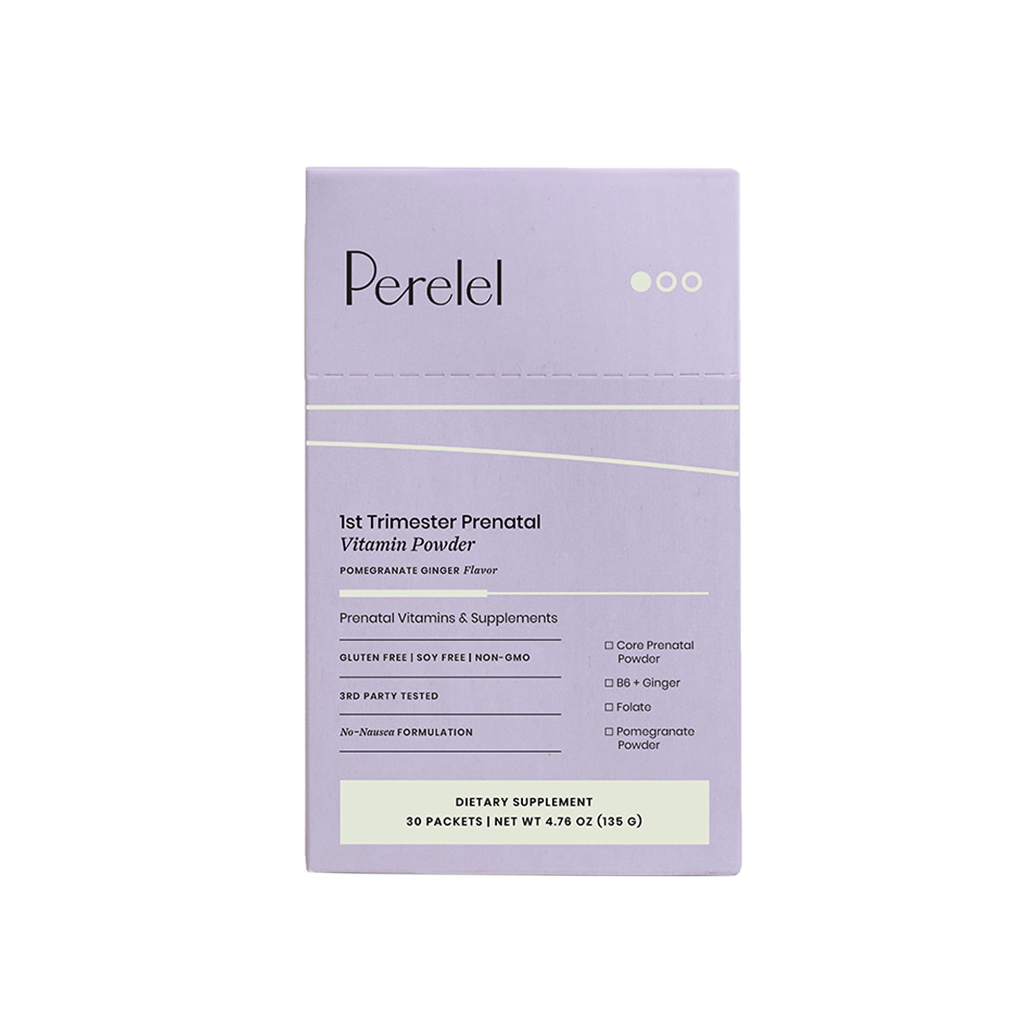 Perelel 1st Trimester Prenatal Multivitamin Powder - Daily No-Nausea Formula