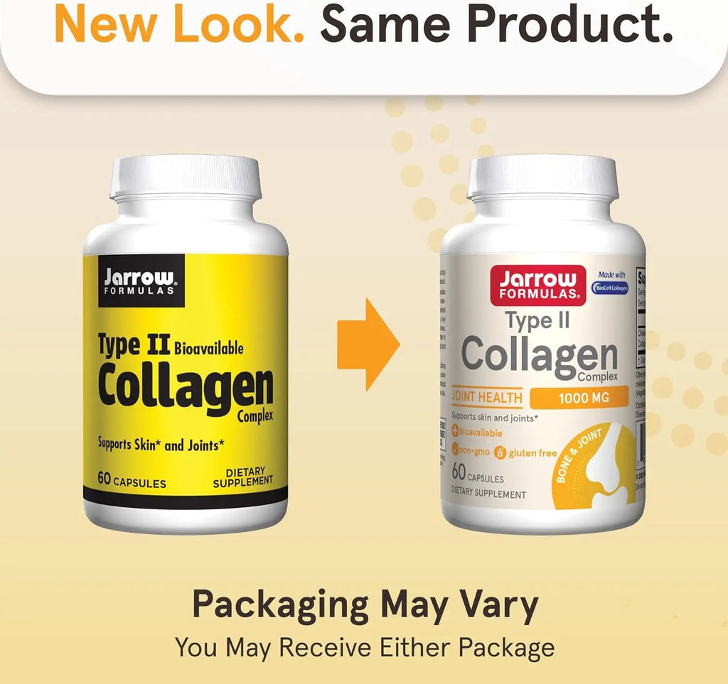 Jarrow's Type II Collagen Complex (Type 2 Collagen), 60 Capsules, Lab-Tested - AB Mystery