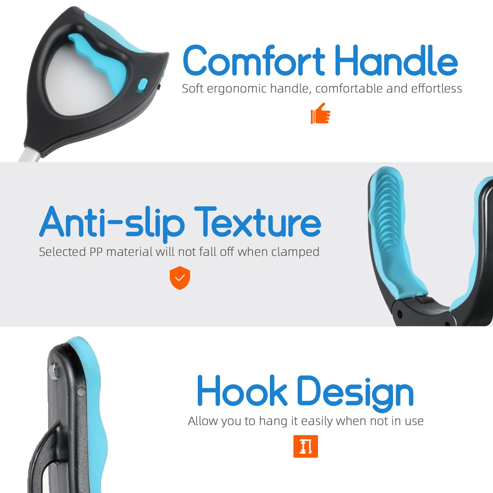 Grabber Reacher Tool, 32" Pick Up Stick Grabber with LED for Elderly and Lightweight Trash Picker - AB Mystery