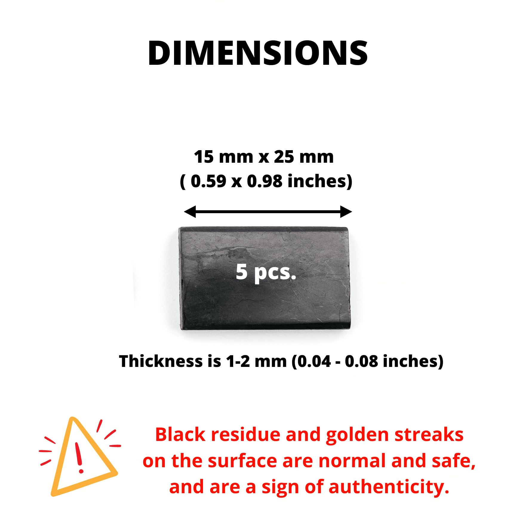 KARELIANMASTERS Shungite Stones Pyramid and Sticker for Phone Set - Crystal Healing Protection - AB Mystery