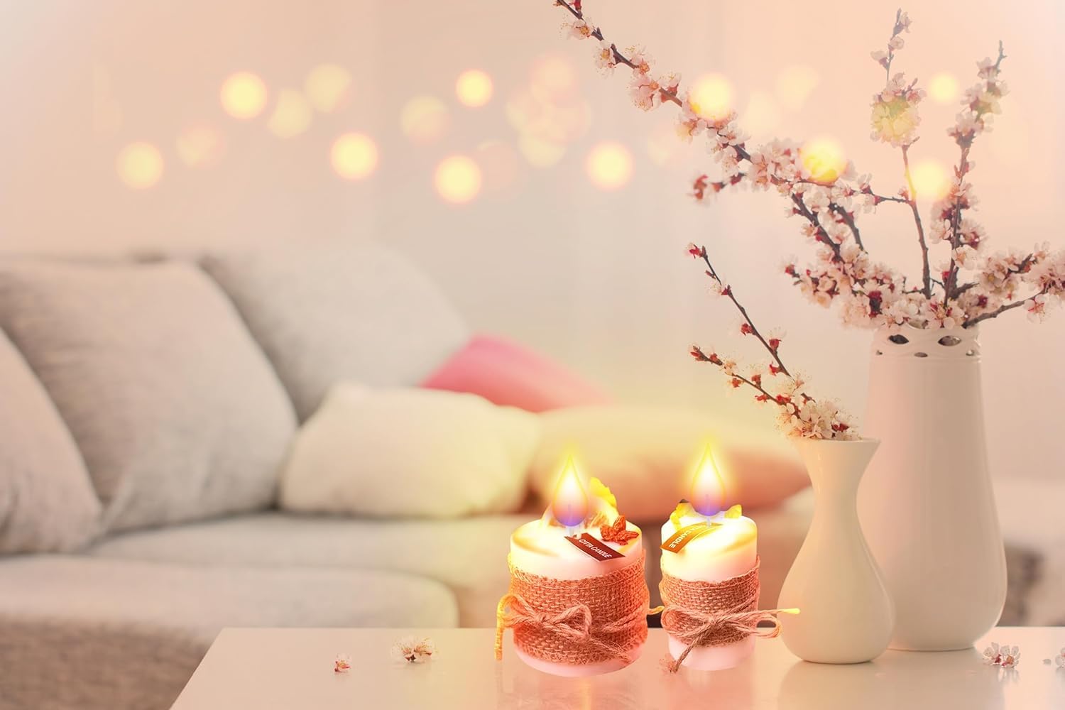 Scented Candles, Natural Soy Wax with Essential Oils, 8 Oz - Long-Lasting Aroma, Aromatherapy Candles - AB Mystery