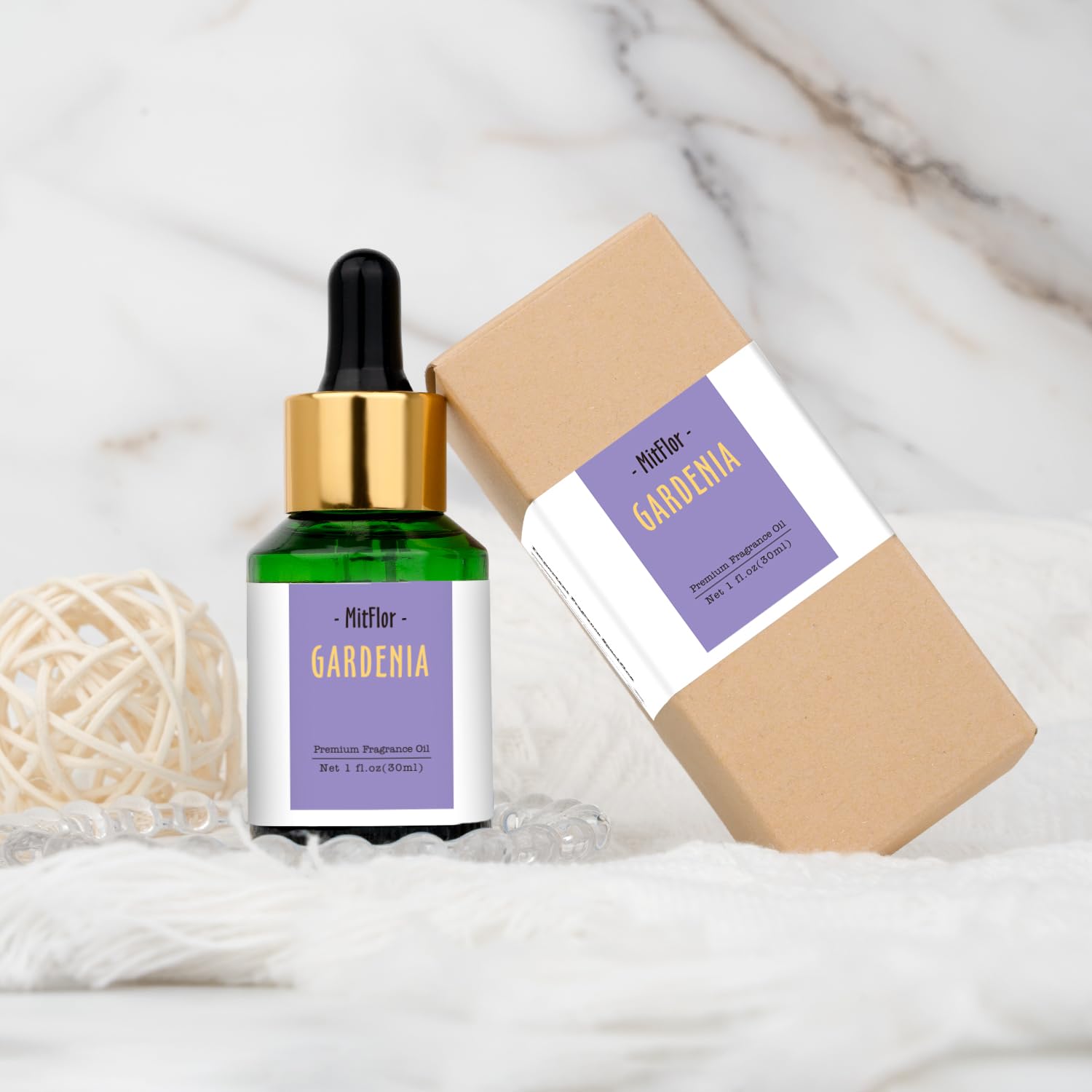 Gardenia Fragrance Oil, MitFlor Single Scented Oil, Large Size Premium Grade Fragrance Oil - AB Mystery