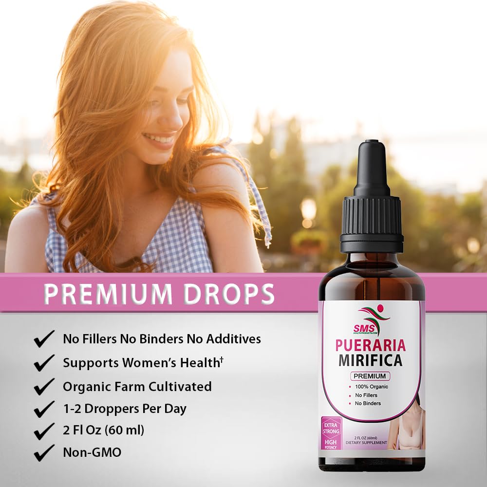 SMSHEALTHPRODUCTS.com Pueraria Mirifica Drops | Premium Grade | Herbal Liquid Extract | Non-GMO - AB Mystery
