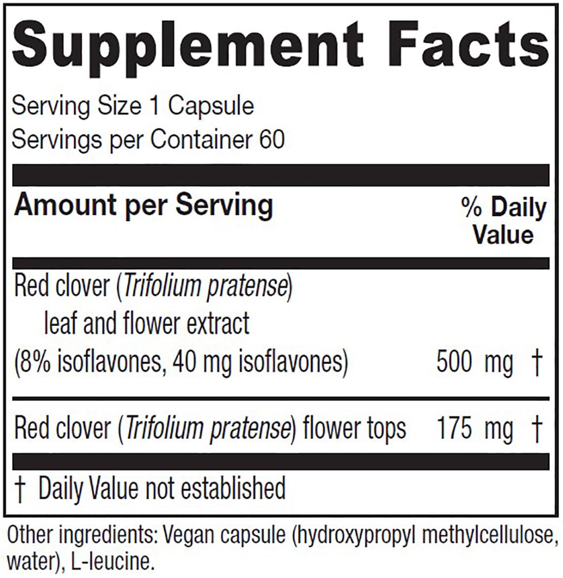 Vitanica Red Clover Blossom and Leaf Extract 500mg with 8% Isoflavones, Plus 175mg Blossoms - AB Mystery