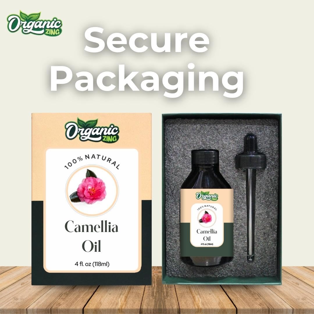 Organic Zing Camellia (Camellia Japonica) Oil | Pure & Natural Carrier Oil for Skincare, Hair Care & Massage - AB Mystery