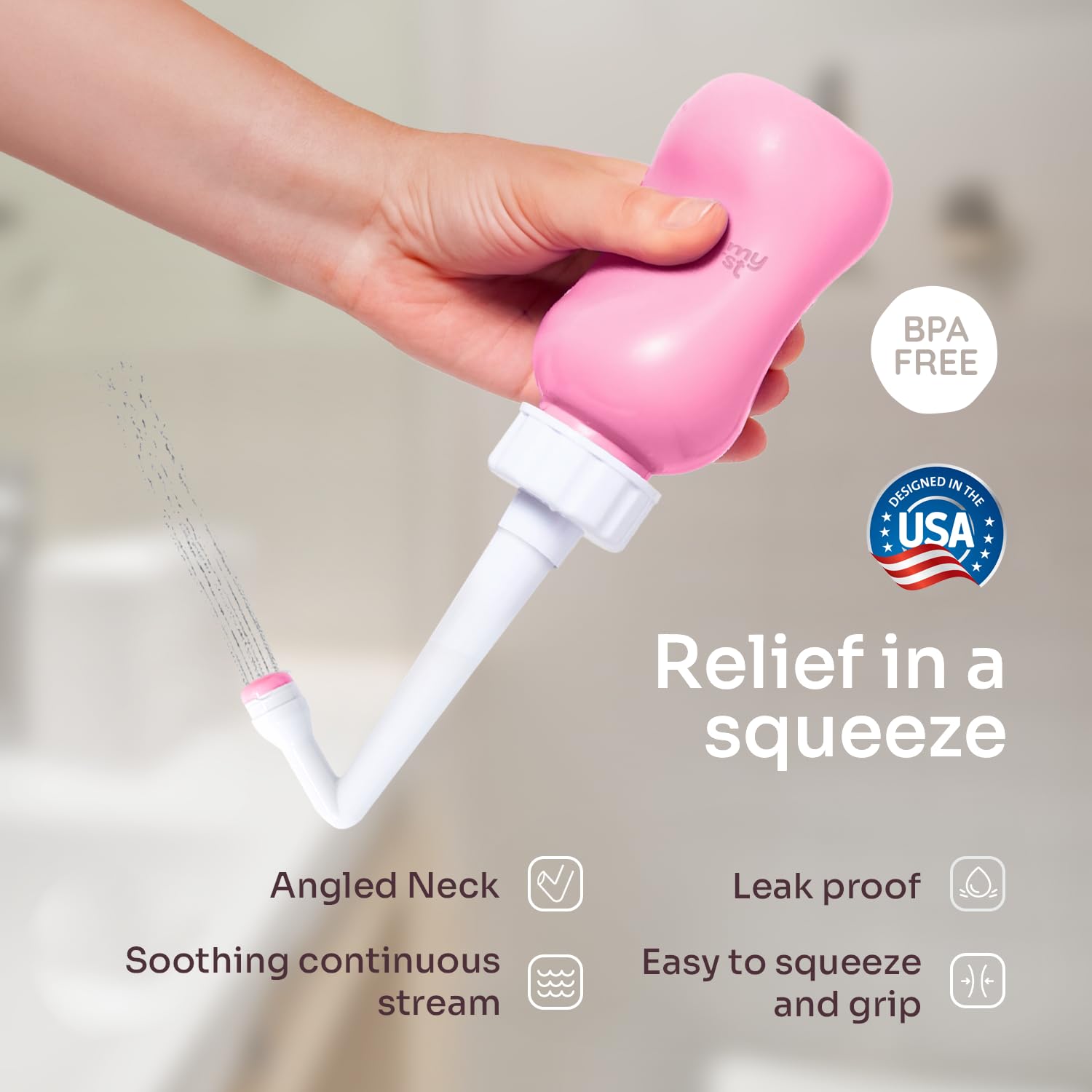 Peri Bottle for Postpartum Care from Mommy First™ | Upside Down Bottle for Perineal Cleansing and Recovery - AB Mystery
