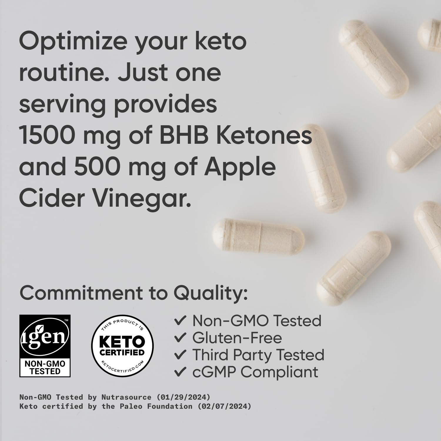 Sports Research® Keto ACV Capsules - Diet Kit System with 500mg of Apple Cider Vinegar - AB Mystery