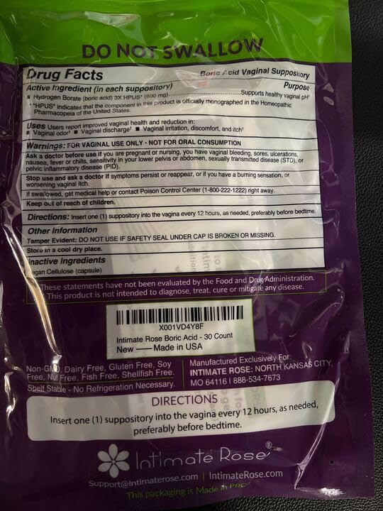 Intimate Rose Combo Pack! Flora Bloom Probiotics for Women (One Bottle) and Boric Balance Boric Acid - AB Mystery