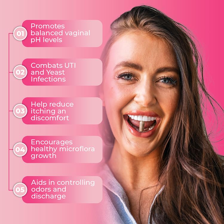 365 HER Biolicious Natural Vaginal Care Supplement (60 Capsules) | Neutralizes Odor and Reduces Discharge - AB Mystery