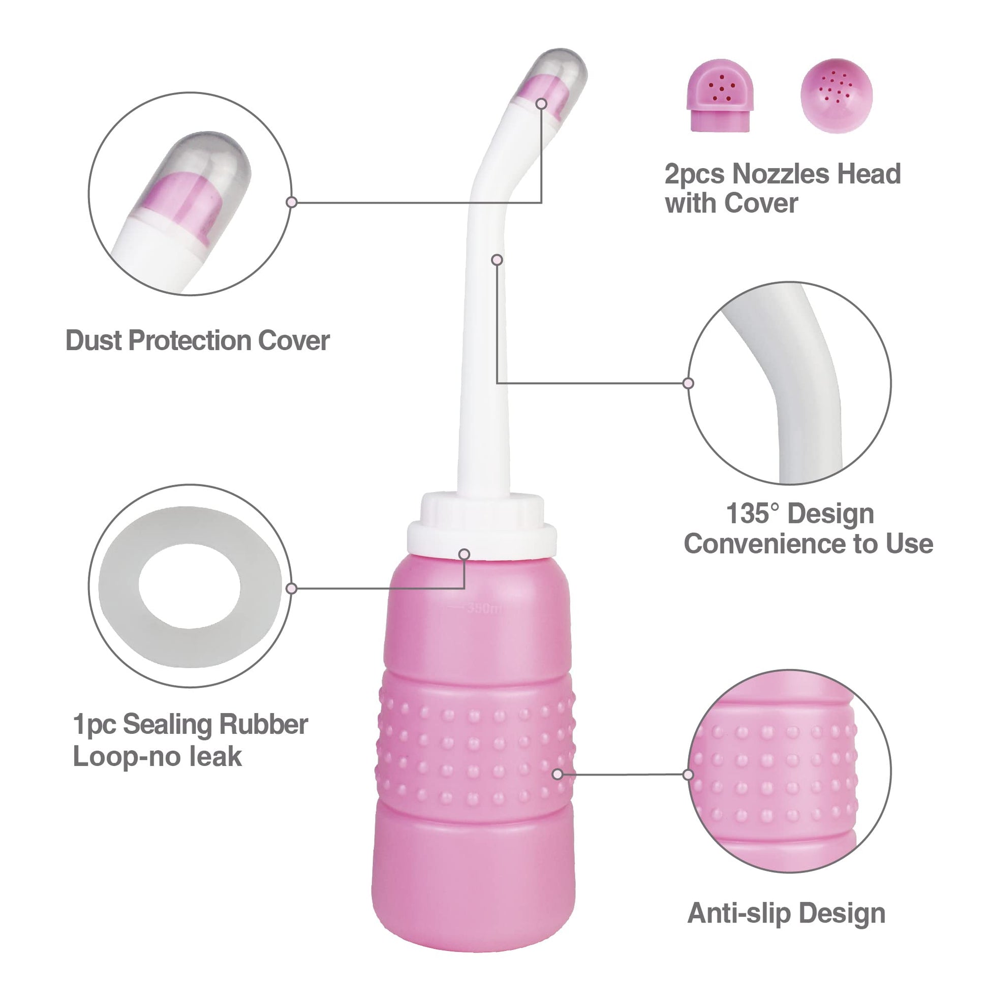 TopQuaFocus 12oz Perineal Bottle for Postpartum Care Portable Travel Peri Sprayer Bidet Postpartum - AB Mystery