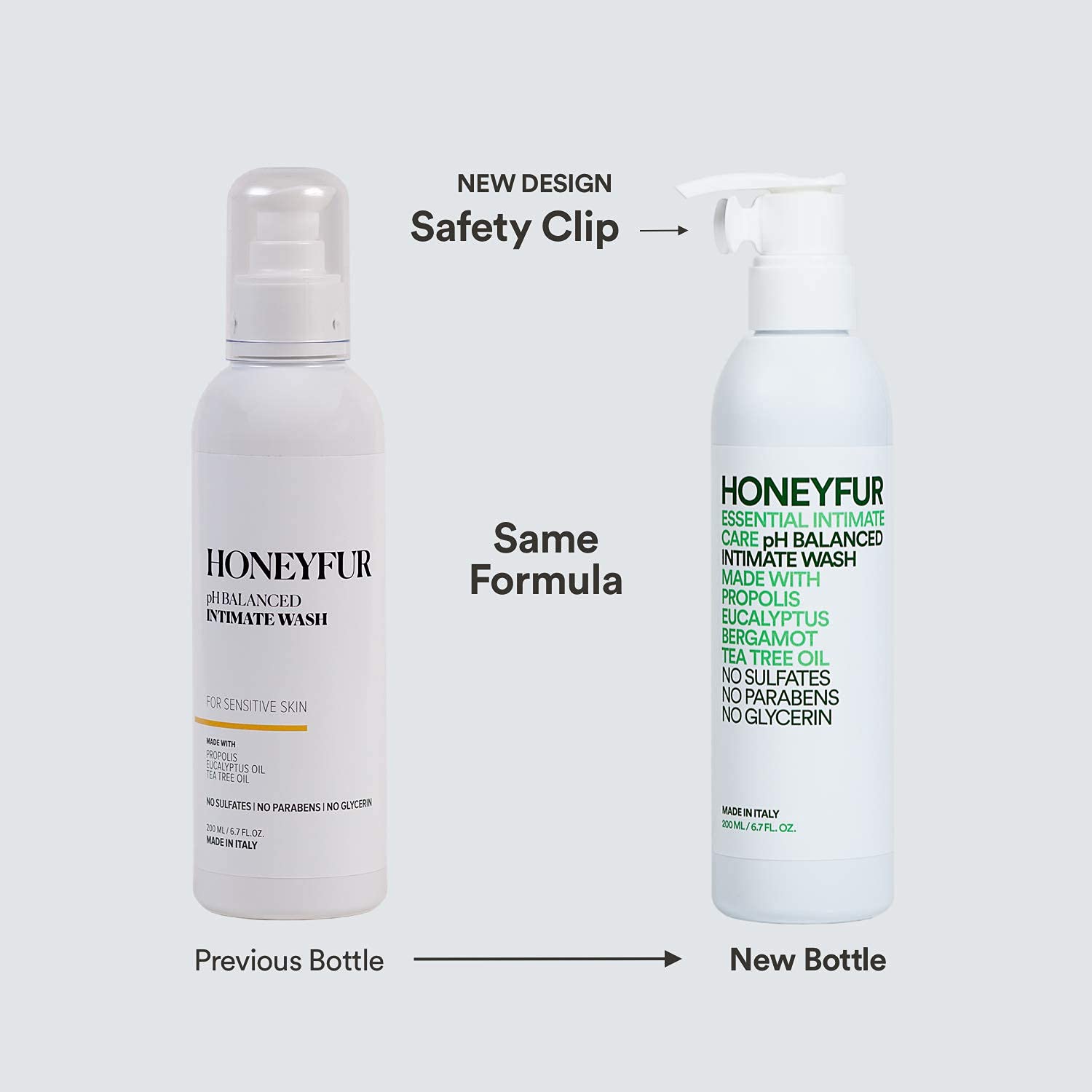 HONEYFUR pH Balanced Natural Feminine Wash For Sensitive Skin – Sulfates & Paraben Free - AB Mystery