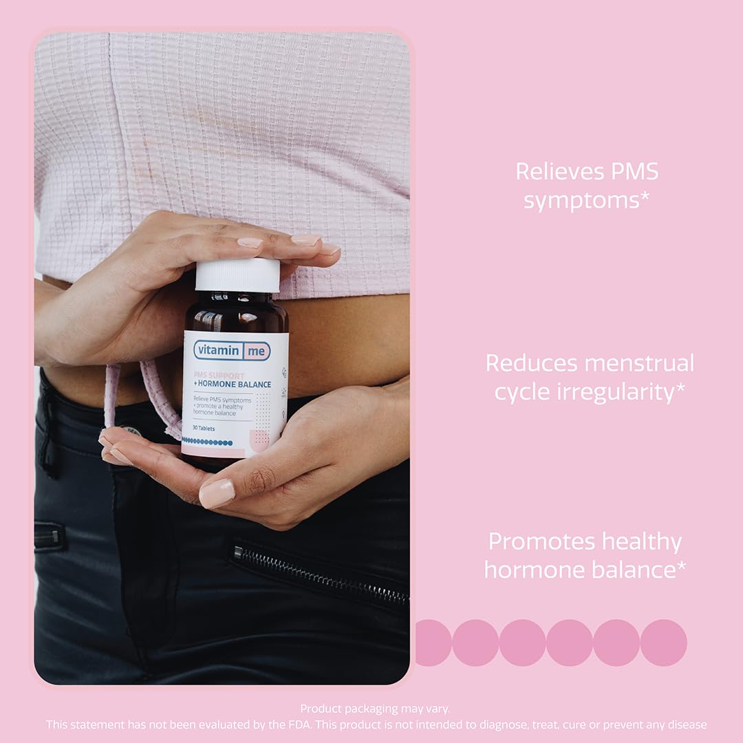 VitaminMe - PMS + Hormone Balance | Balance Estrogen & Support Menopause, Bloating, Acne & PMS Relief - AB Mystery