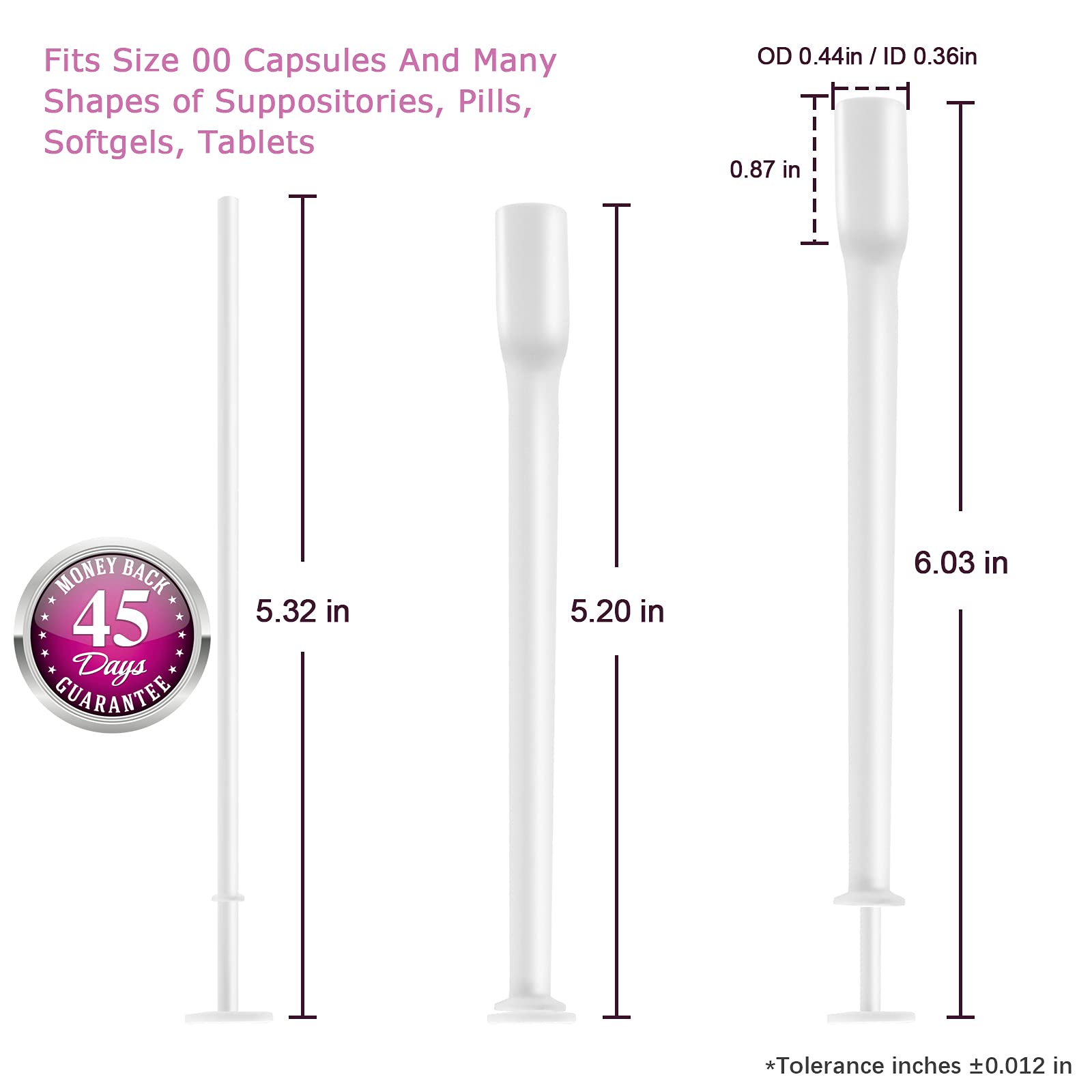 Nieteyrue (40 Packs) Disposable Vaginial Applicators Individually Wrapped Hygienic Fit - AB Mystery