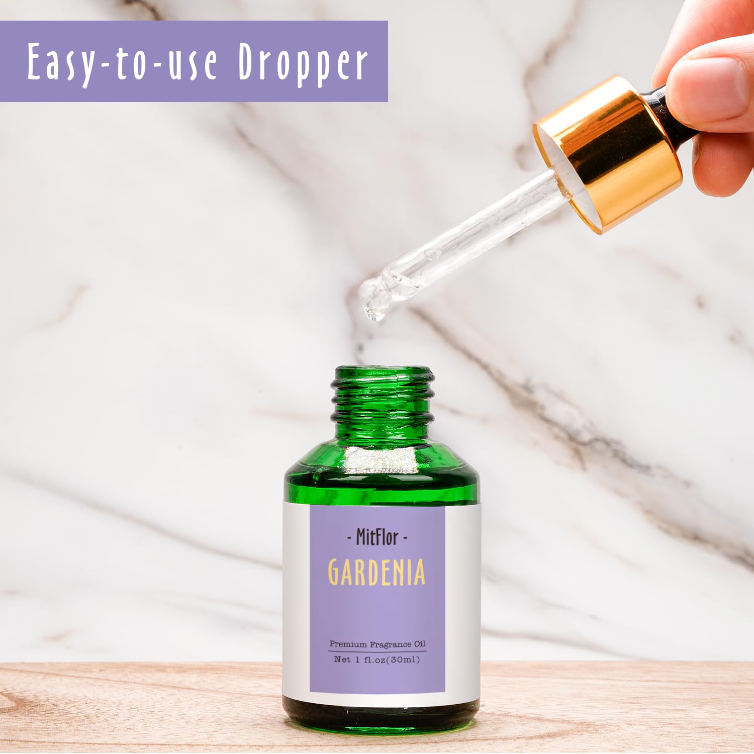 Gardenia Fragrance Oil, MitFlor Single Scented Oil, Large Size Premium Grade Fragrance Oil - AB Mystery