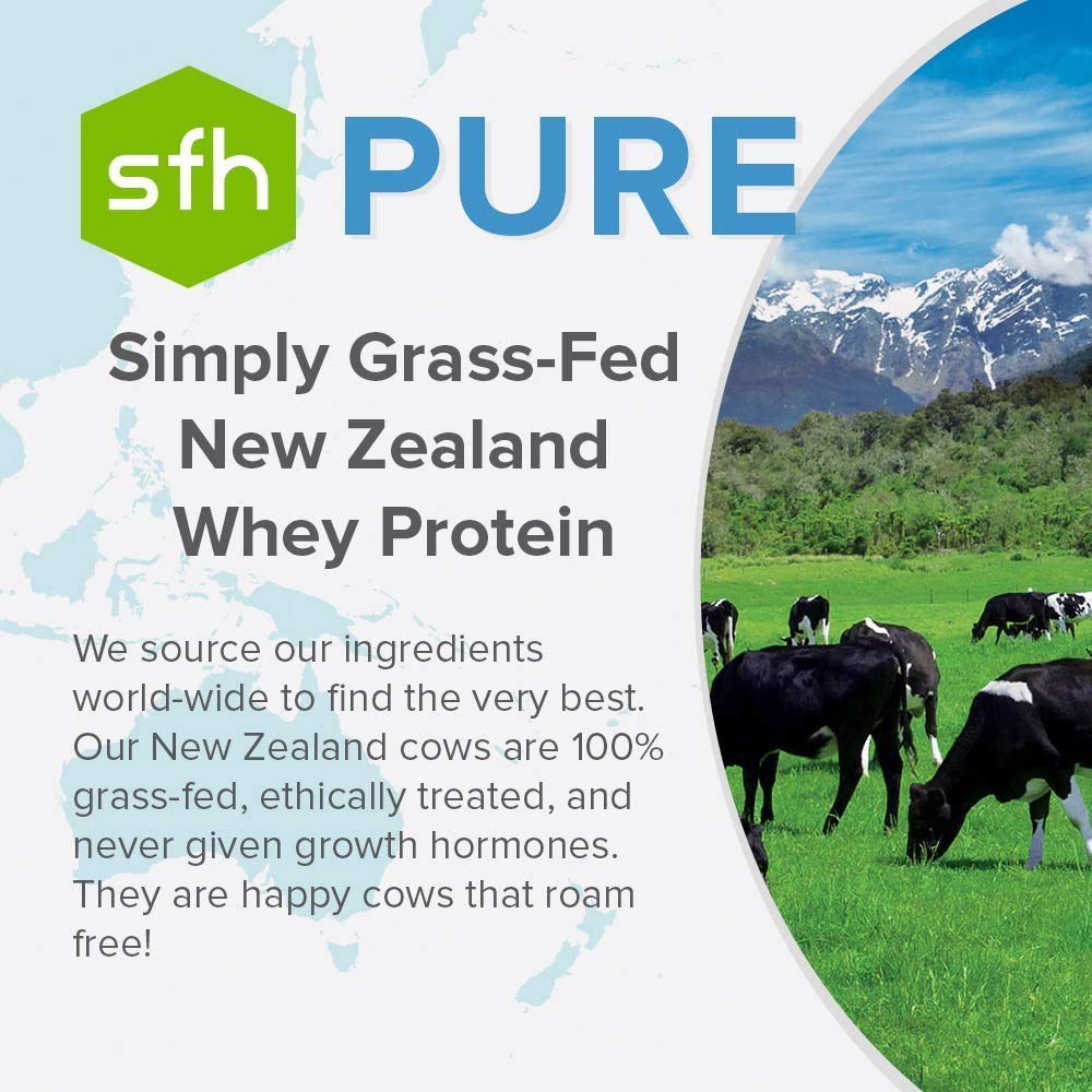 SFH Pure Whey Protein Powder (Chocolate) Best Tasting 100% Grass Fed Whey - AB Mystery