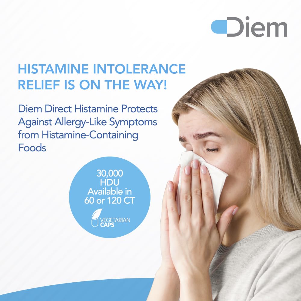 Omne Diem Histamine Digest DAO 30,000 HDU - 60 Caps - Histamine Neutralizing - AB Mystery