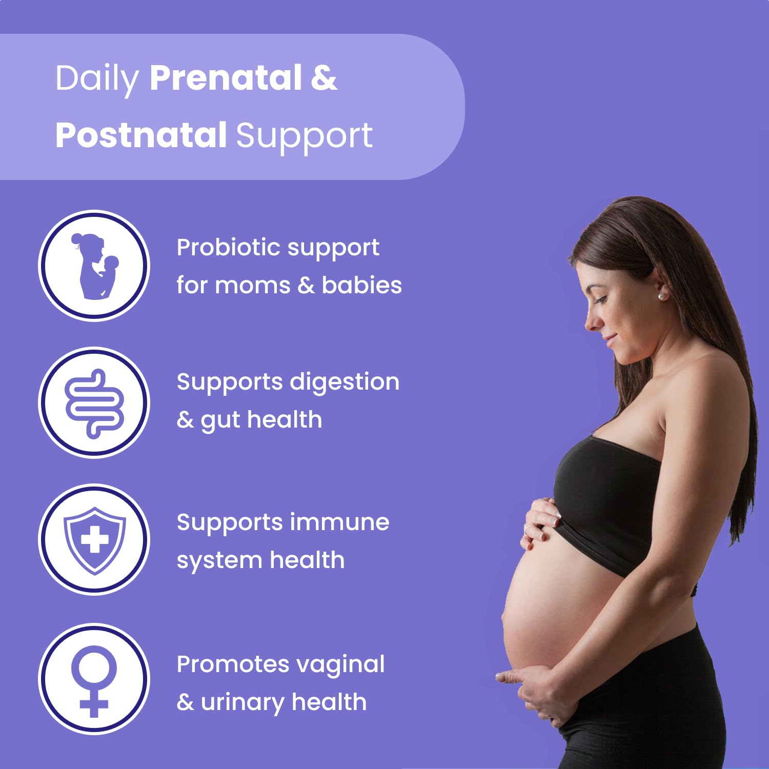 Prenatal Probiotics for Women | 30 Billion CFU, 17 Strains + Organic Prebiotics Mother's Promise