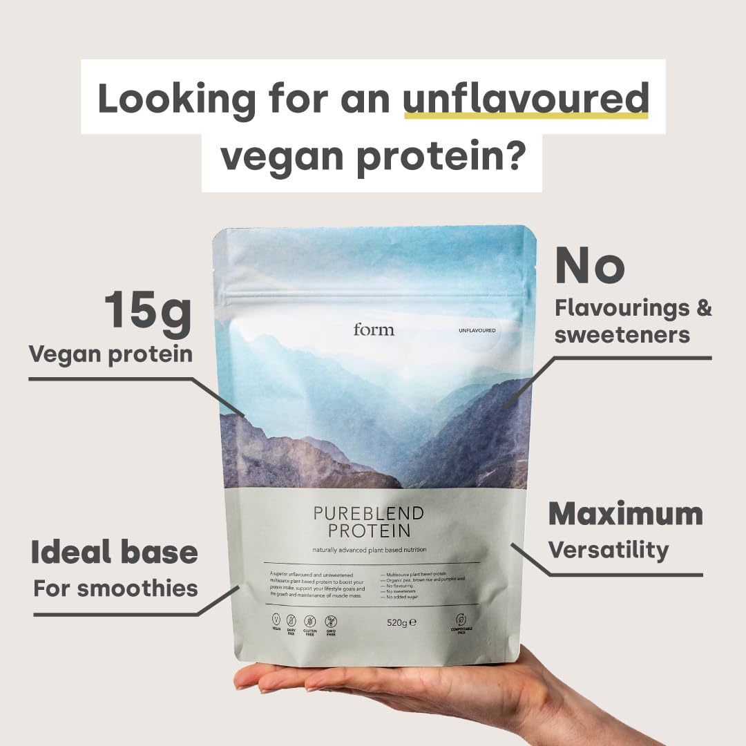 Form Pureblend Protein - Unflavoured and Unsweetened Vegan Protein Powder Form