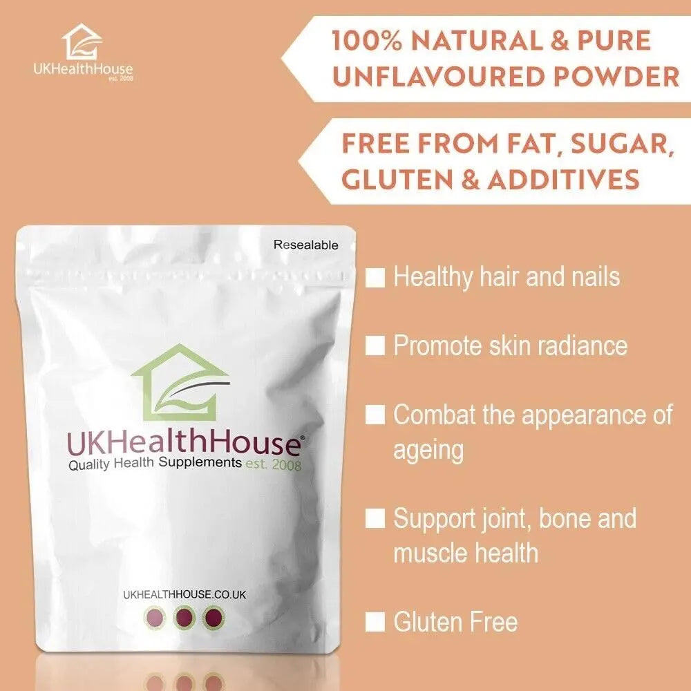 100g UKHealthHouse Collagen Powder, Bovine Collagen Peptides Powder - Collagen Supplements UKHealthHouse
