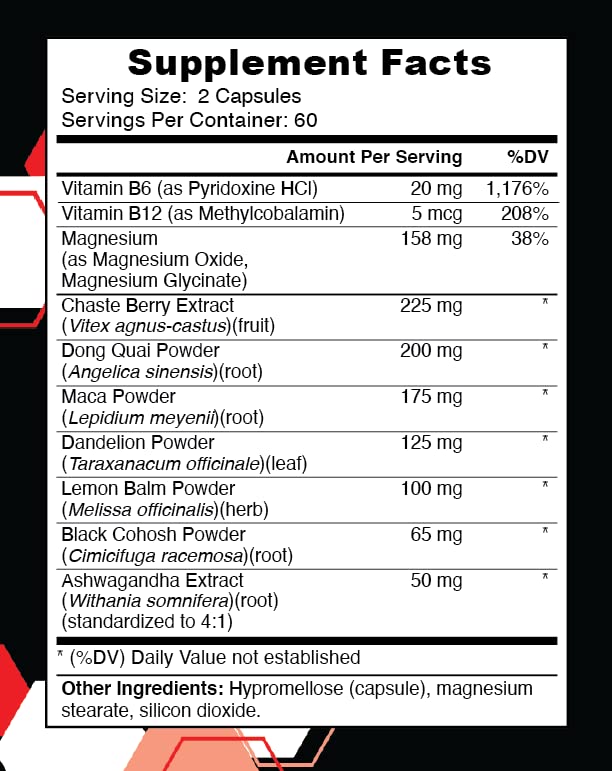 Moonthlies PMS Relief Supplement for Women Menstrual Cycle Support - Naturallly balance Mood Swings - AB Mystery