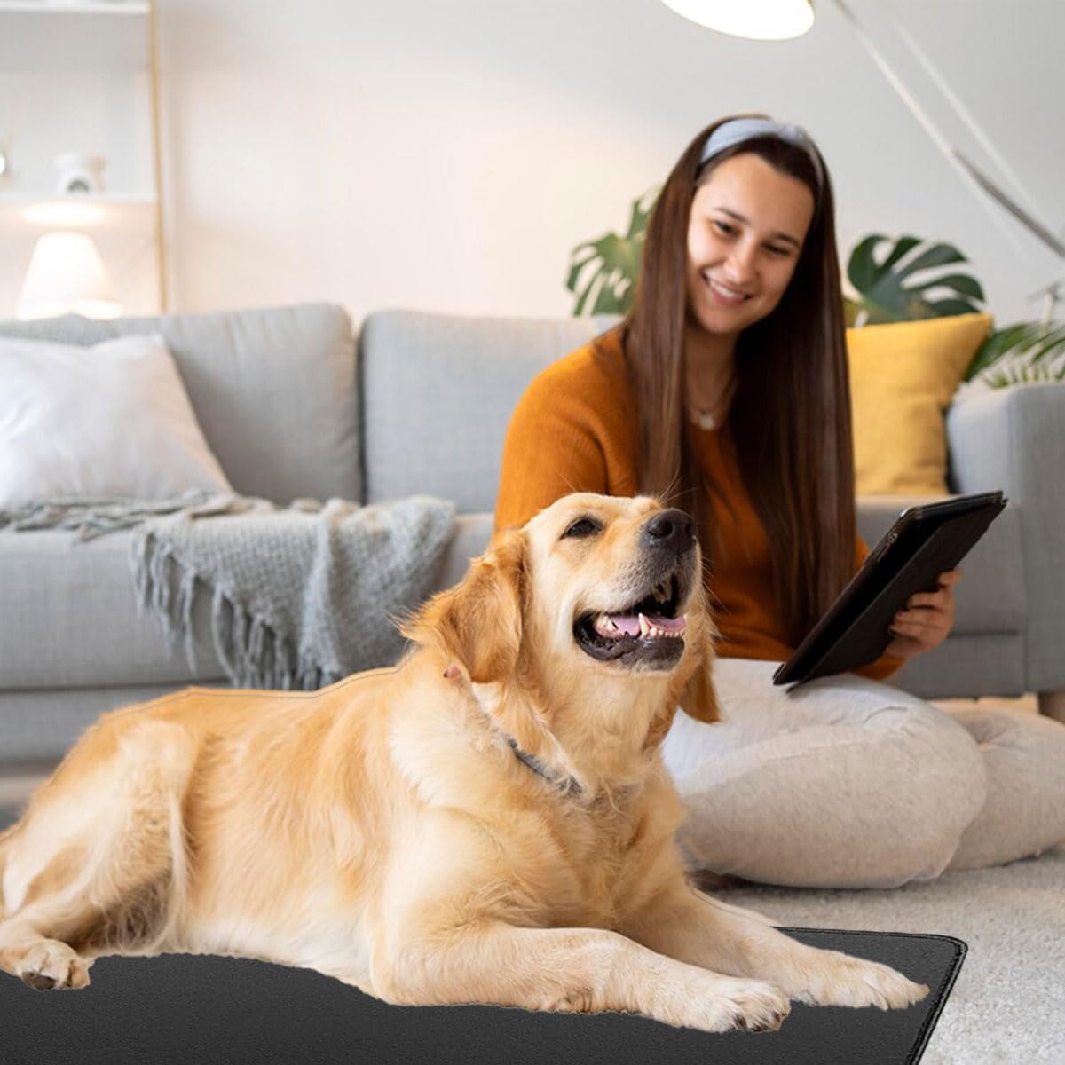 LOYDBDT Grounding Mat,11.8x23.6inches,Grounding Mat with 15ft Grounding Cord - AB Mystery