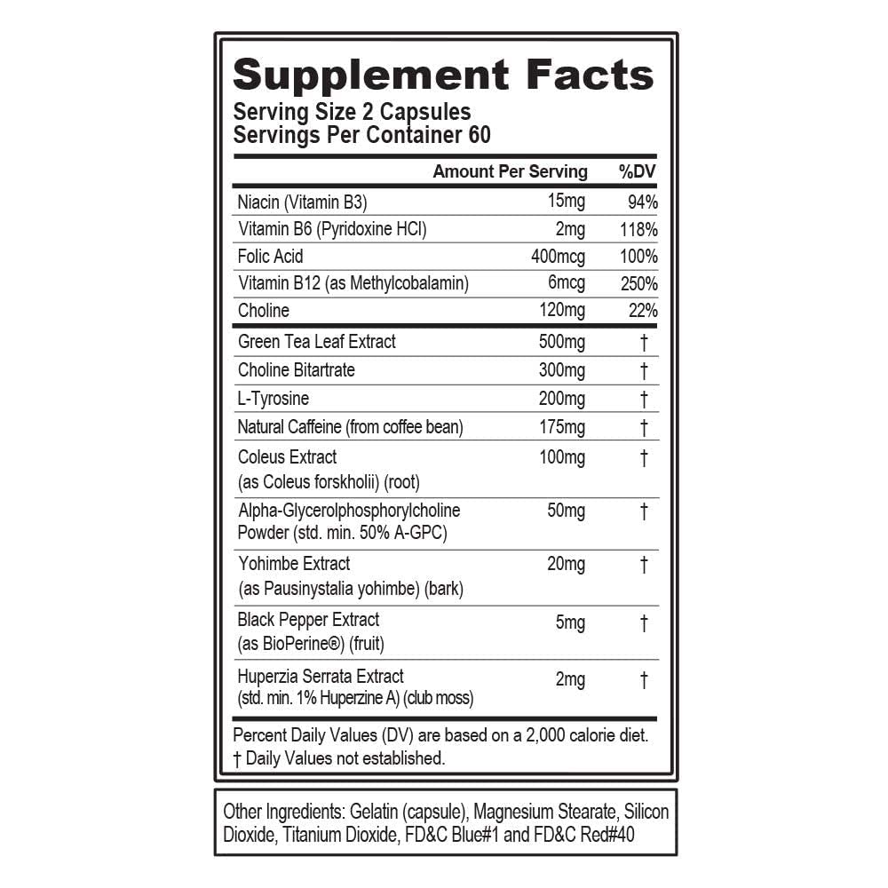 EVL Thermogenic Fat Burner Support - Fast Acting Weight Loss Energy and Appetite - AB Mystery