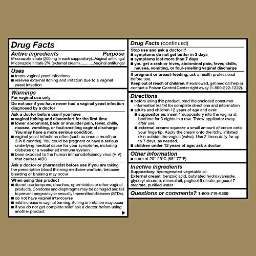 GoodSense Miconazole Nitrate Vaginal Suppositories (200 mg) and Miconazole Nitrate Cream (2%) - AB Mystery