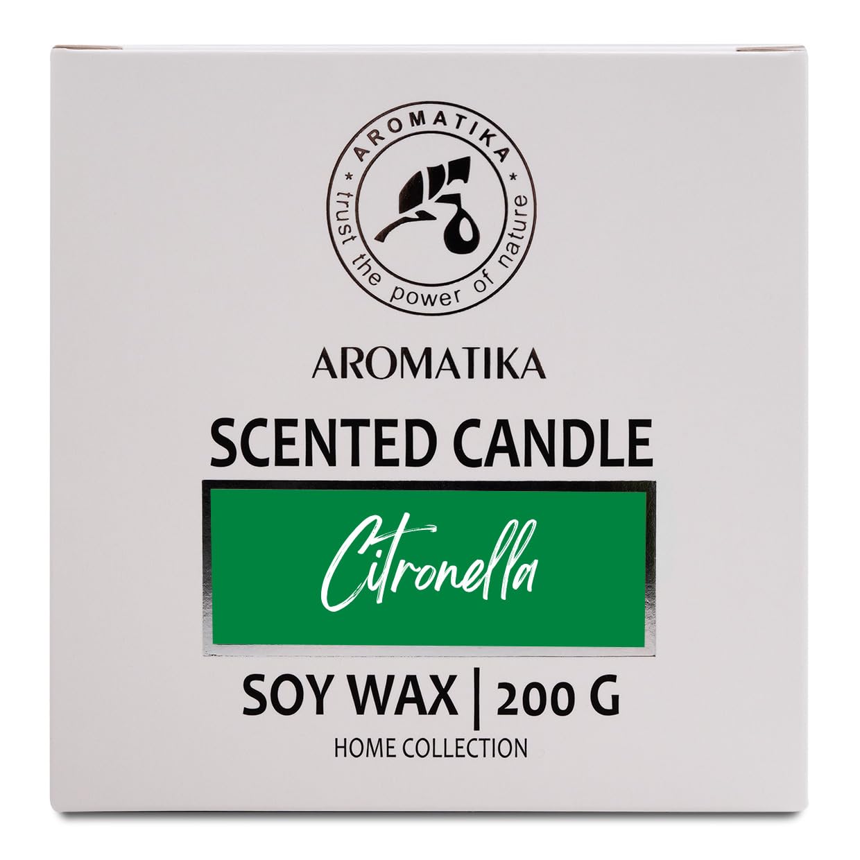 Scented Candle Citronella 200g - Aromatherapy Candle - Soy Wax Candles for Home Scented - AB Mystery