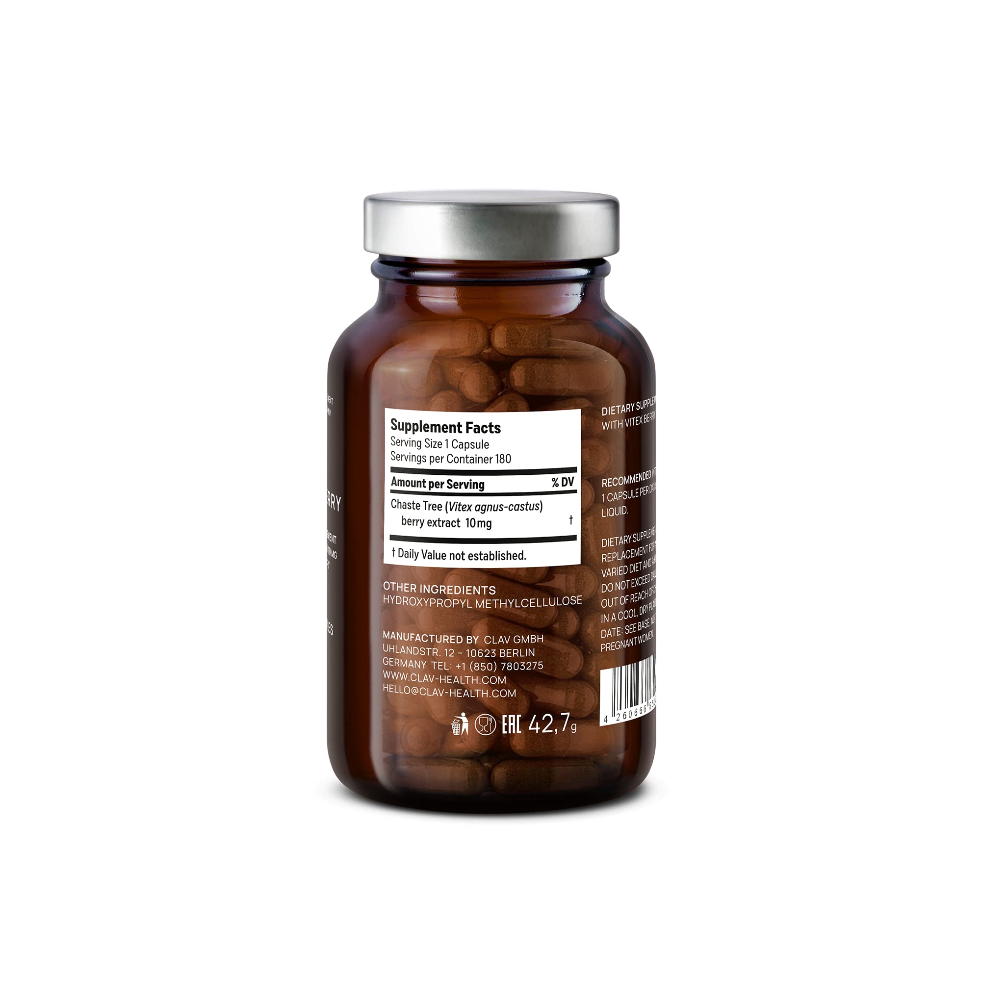 Vitex Berry - Premium Chasteberry 4:1 Extract (Vitex Agnus Castus) - Menopause & PMS Support - AB Mystery