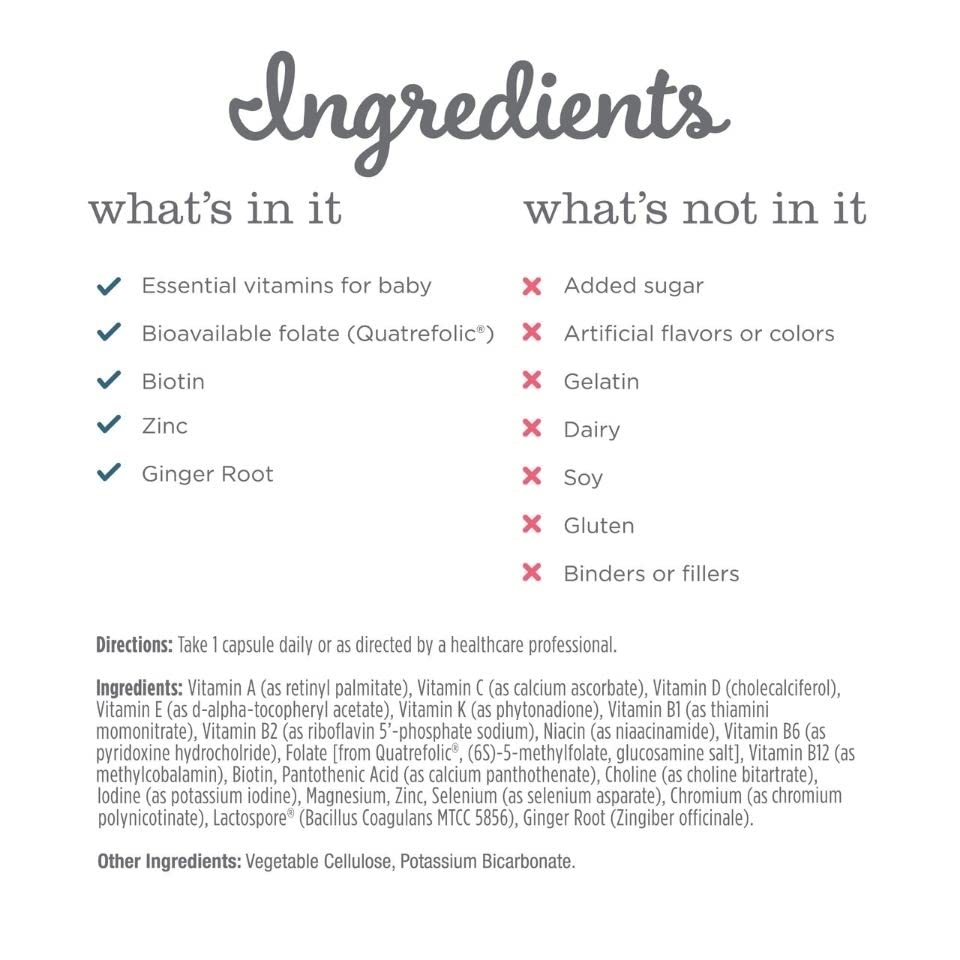 Mommy's Bliss Prenatal Multivitamin + Probiotic for Women w/ Folic Acid, Supports Baby Mommy's Bliss