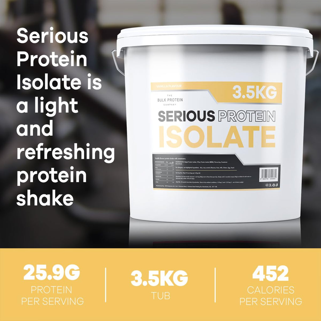 The Bulk Protein Company, Serious Protein Isolate – 3.5kg – Whey Protein Iso The Bulk Protein Company