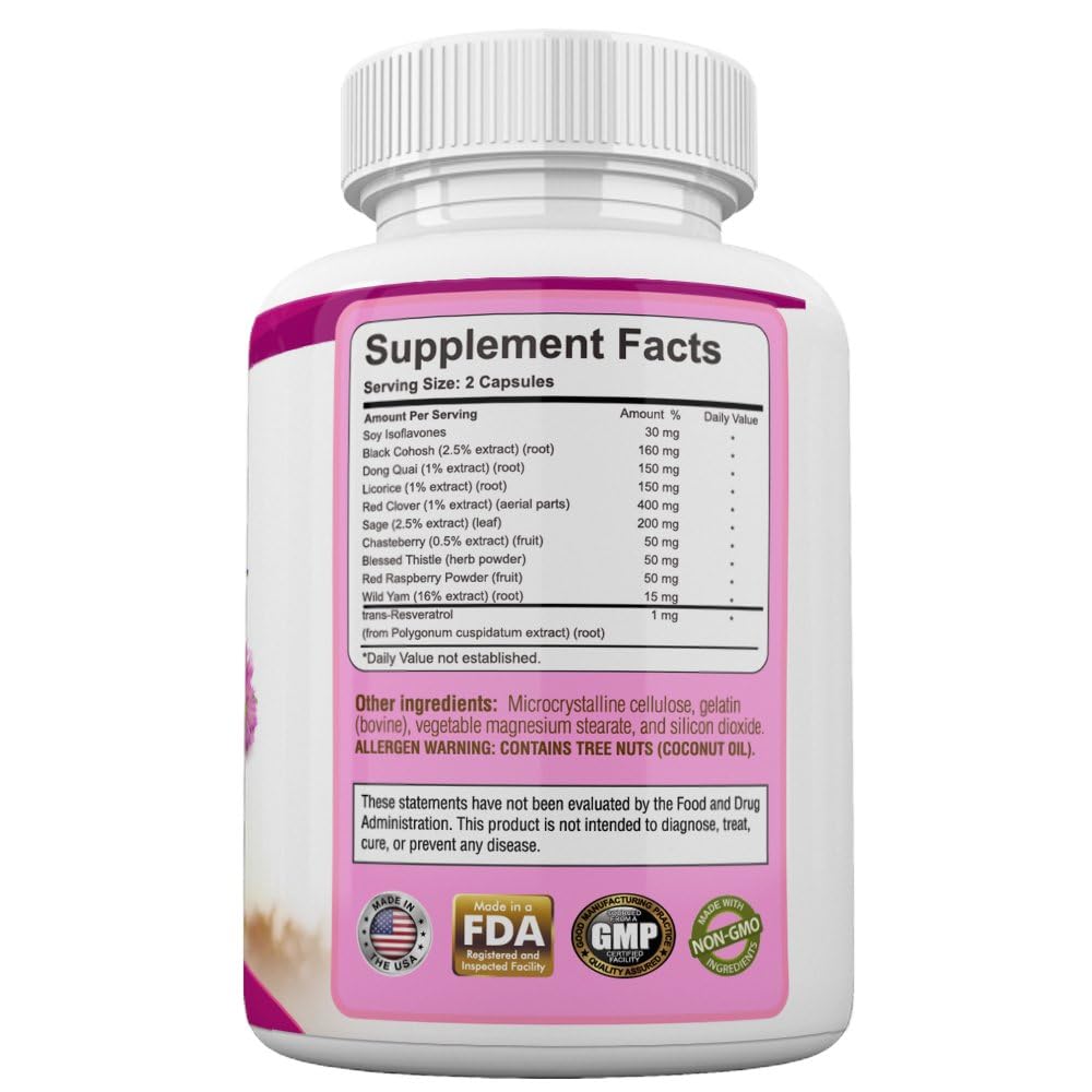 Menopause Relief Support For Hot Flashes Nights Sweats Hormonal Balance Support Supplement - AB Mystery
