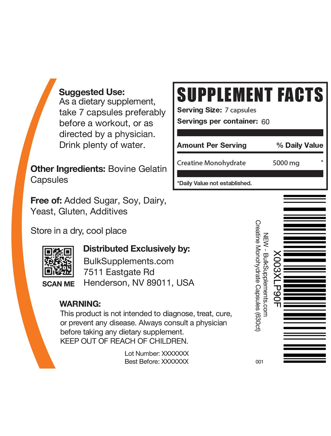 BULKSUPPLEMENTS.COM Creatine Monohydrate Capsules - Micronized Creatine Monohyd - AB Mystery