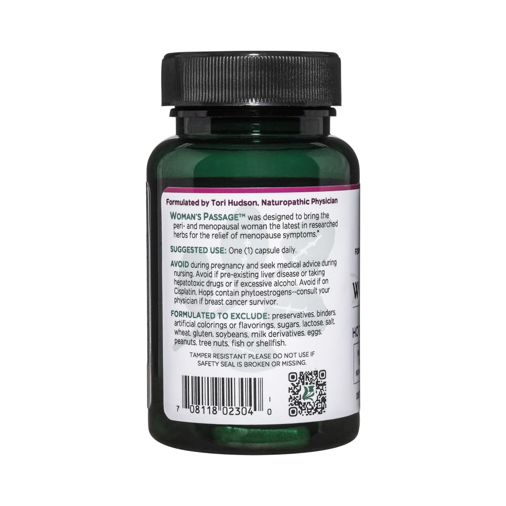 Vitanica - Woman's Passage - Menopause Support - 30 Vegetarian Capsules - AB Mystery