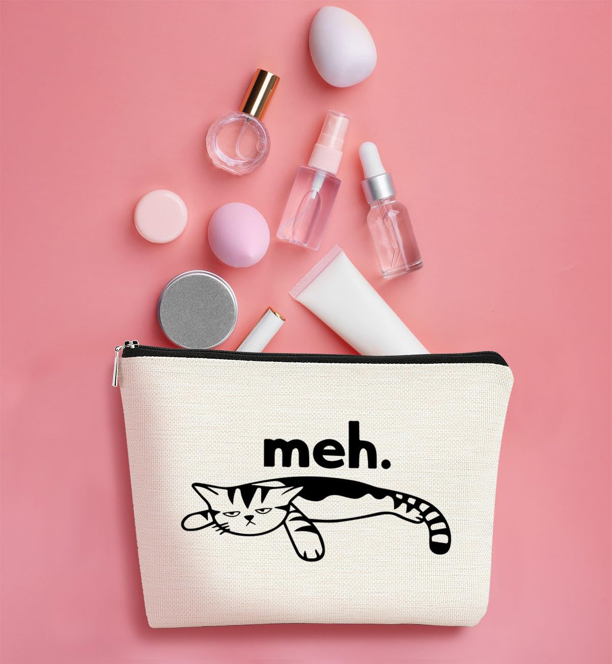 BARPERY Cat Gifts for Cat Lovers Cats Small Makeup Bag,Sanitary Napkin Storage Bag, Menstrual Cup - AB Mystery