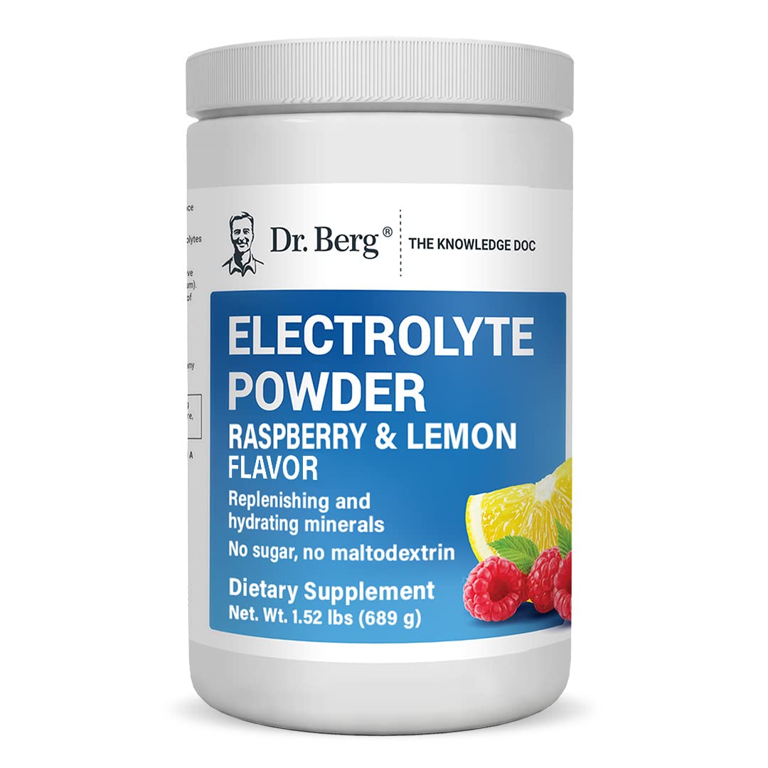 Dr. Berg's Electrolyte Powder 100 Servings Bundle - Raspberry Lemon & Lemonade - AB Mystery