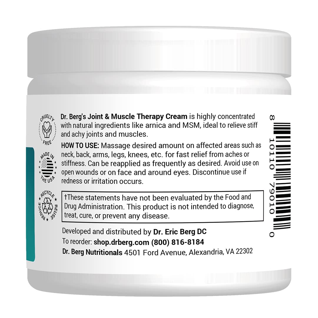 Dr. Berg's Joint & Muscle Cream - Workout Recovery, Full-Body Relaxation, Skin Nourishme - AB Mystery